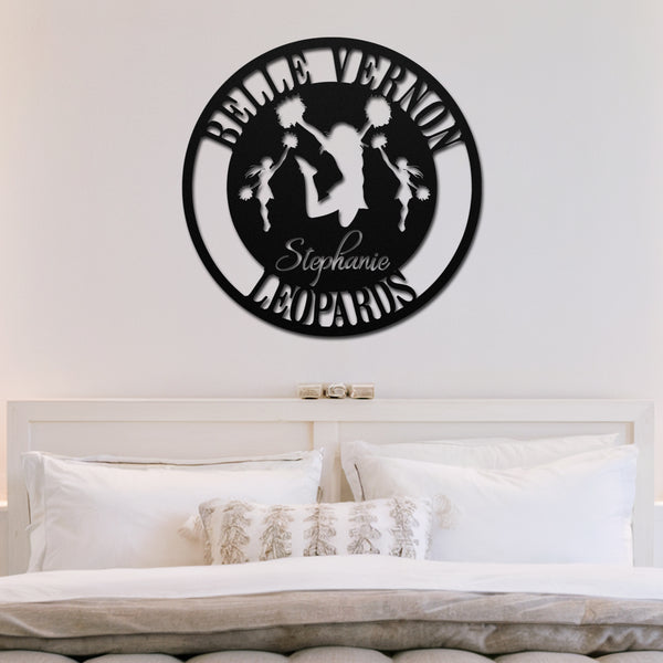 Cheerleader_Metal_Sign_Black_Farmhouse_Bedroom_Mockup.png