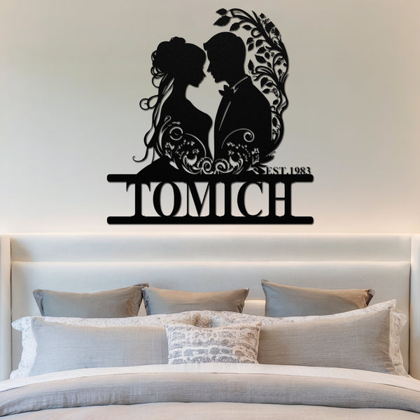 Wedding Day Metal Sign - Black