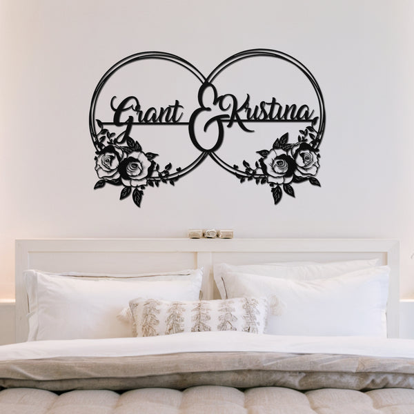 Engagement Rings Metal Sign - Black