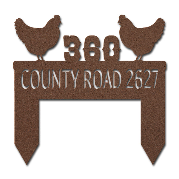 Chicken Yard Address Sign