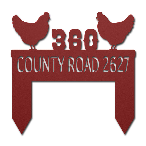 Chicken Yard Address Sign