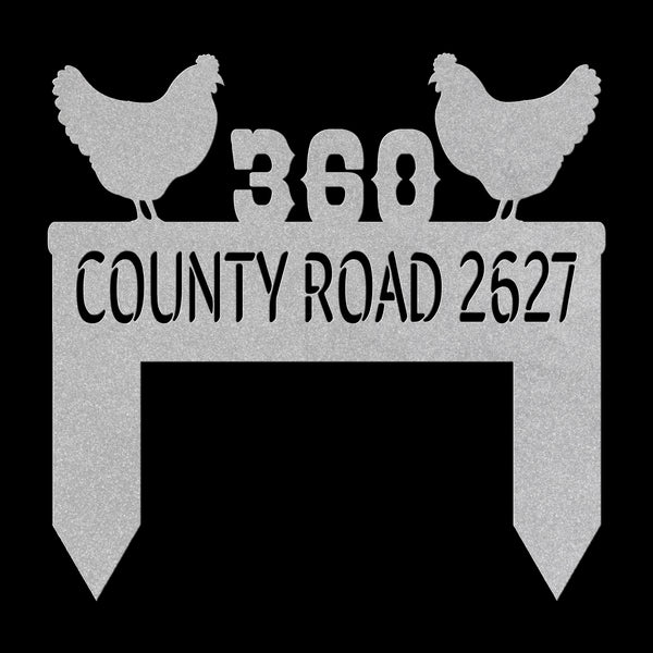Chicken Yard Address Sign