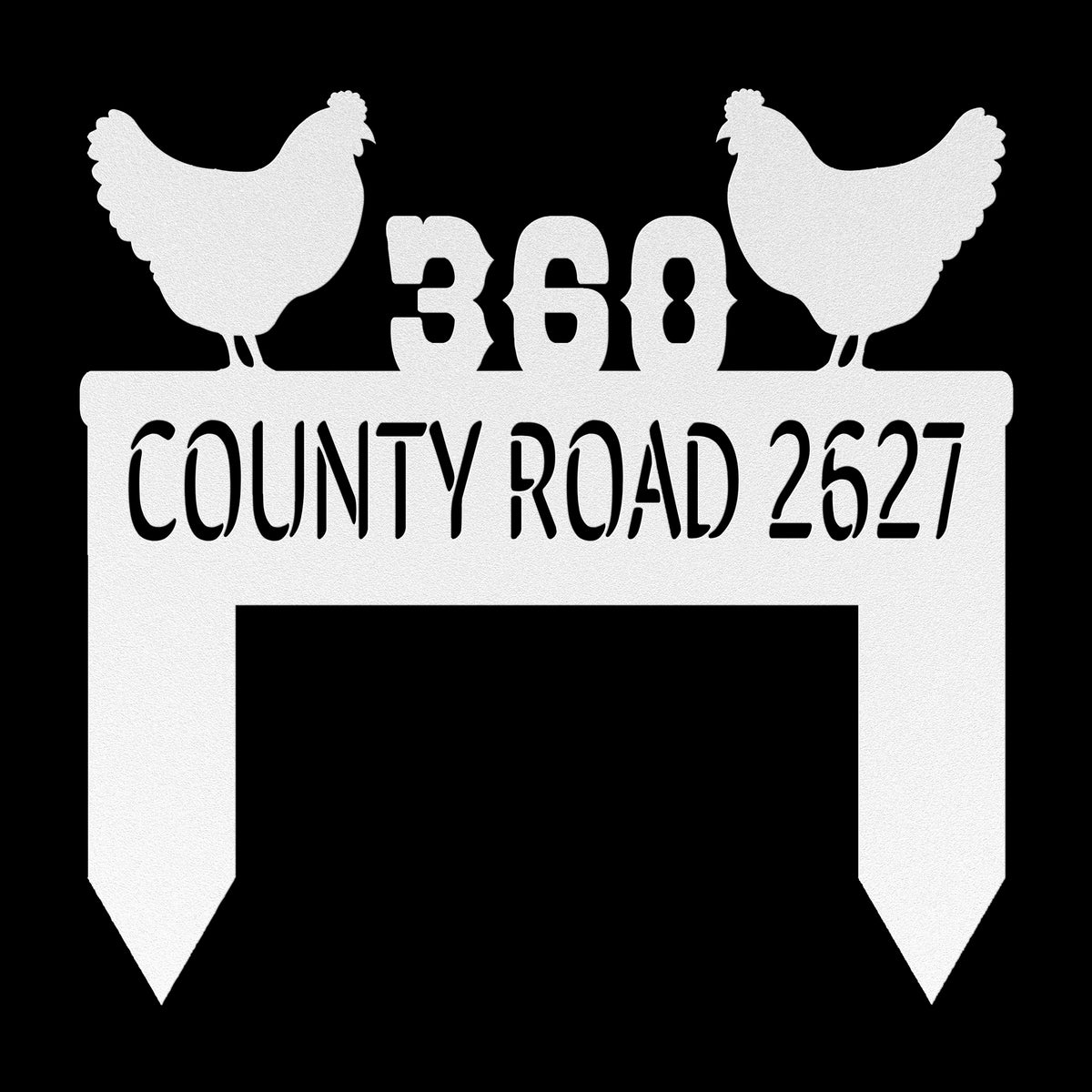 Chicken Yard Address Sign