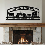 Iron Acres Metal Farm Sign - Black
