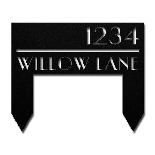 Minimalists Metal Address Sign
