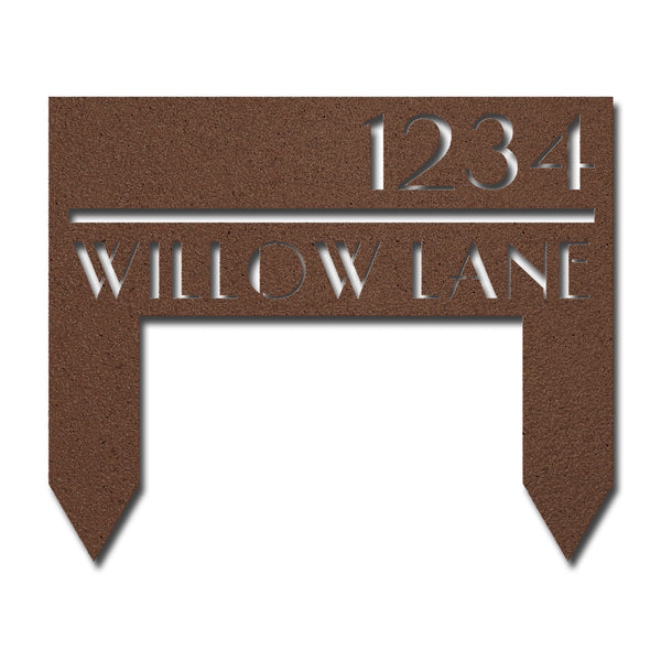 Minimalists Metal Address Sign