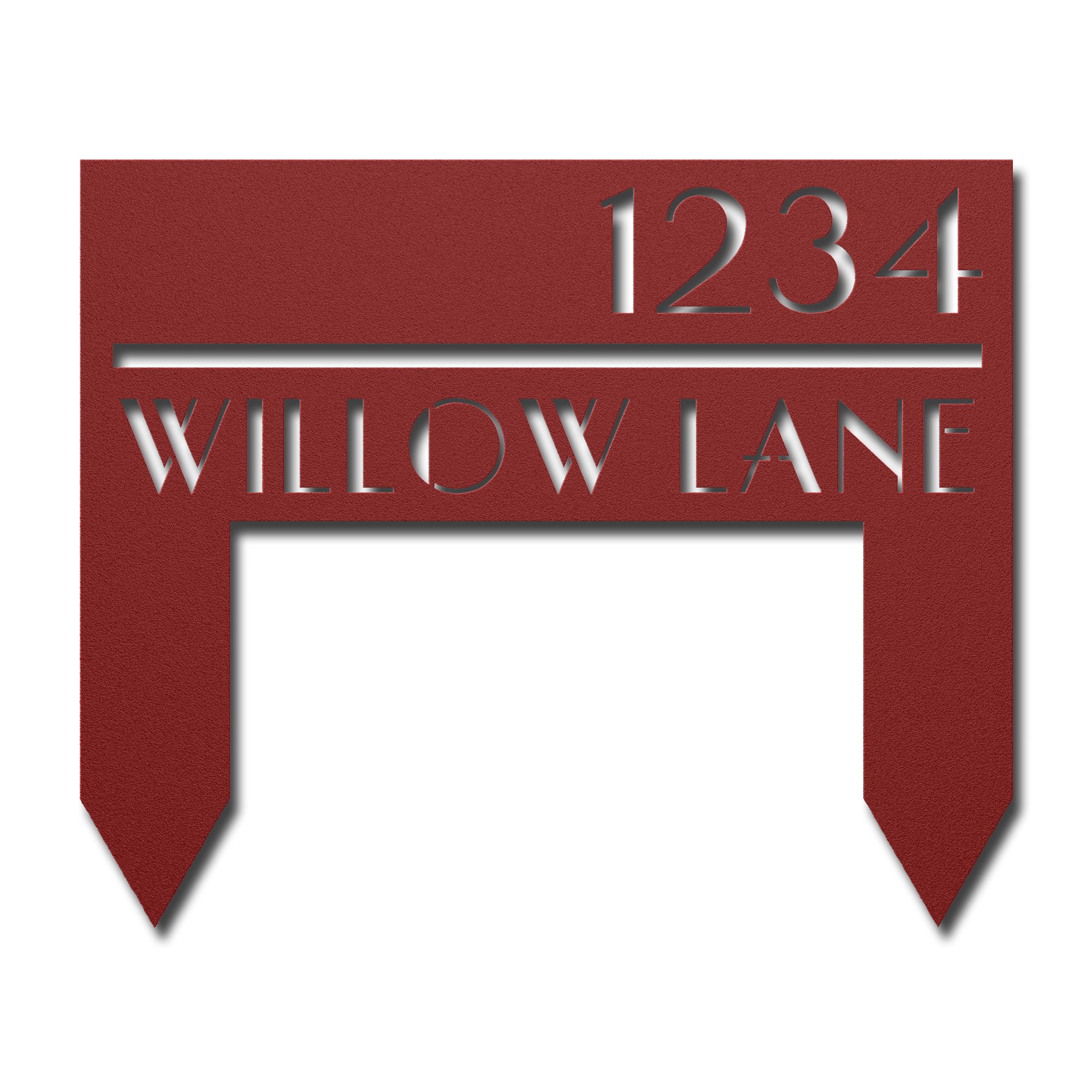 Minimalists_Address_Sign_Red.