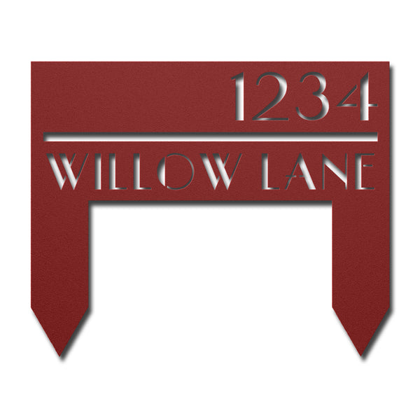 Minimalists Metal Address Sign