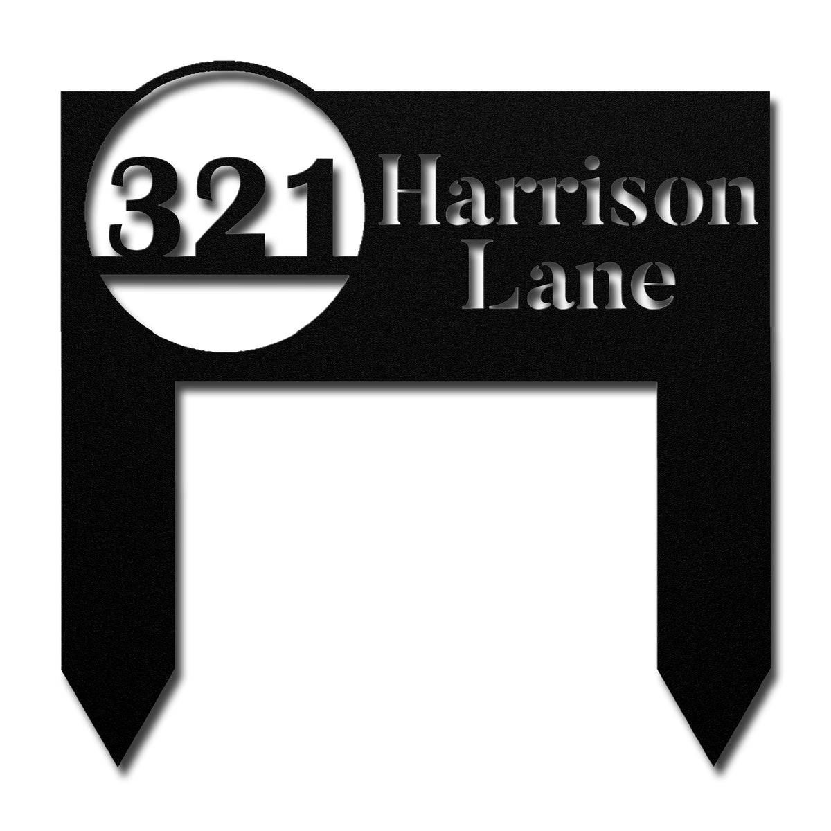 Rectangle Metal Address Sign