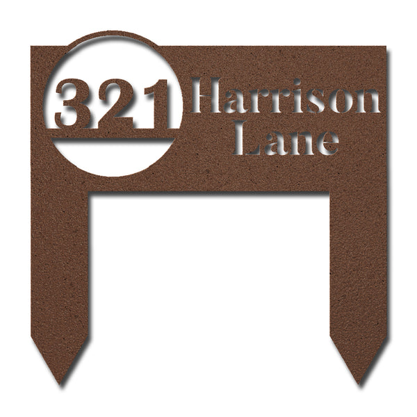 Rectangle Metal Address Sign