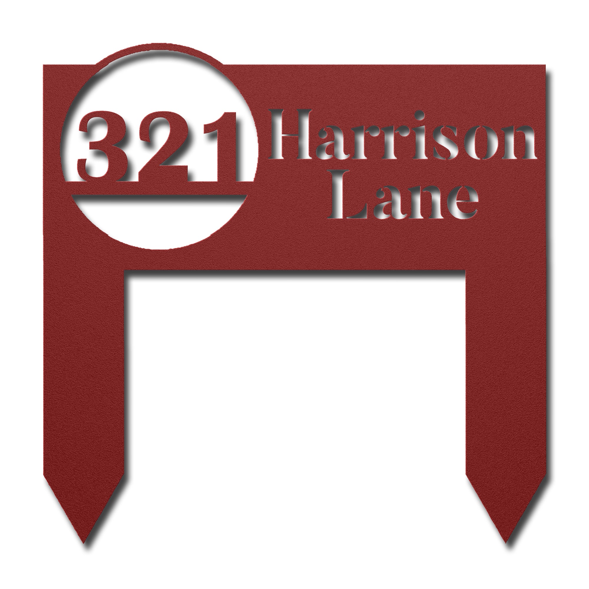 Rectangle Metal Address Sign – Popping Metal Decor LLC