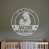  Newborn Baby Metal Sign - Silver