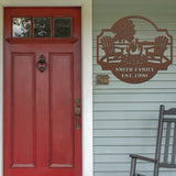 Camp Fire Metal Sign - Copper