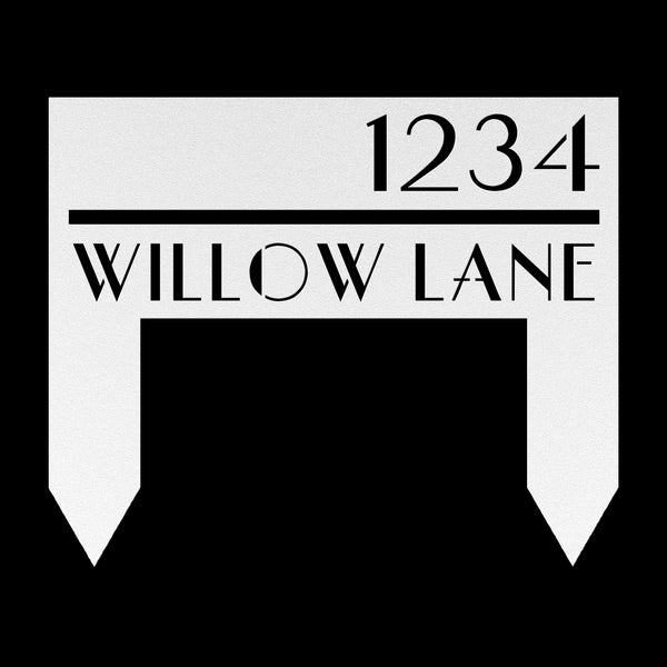 Minimalists Metal Address Sign