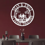 Years Together Anniversary Metal Sign - White